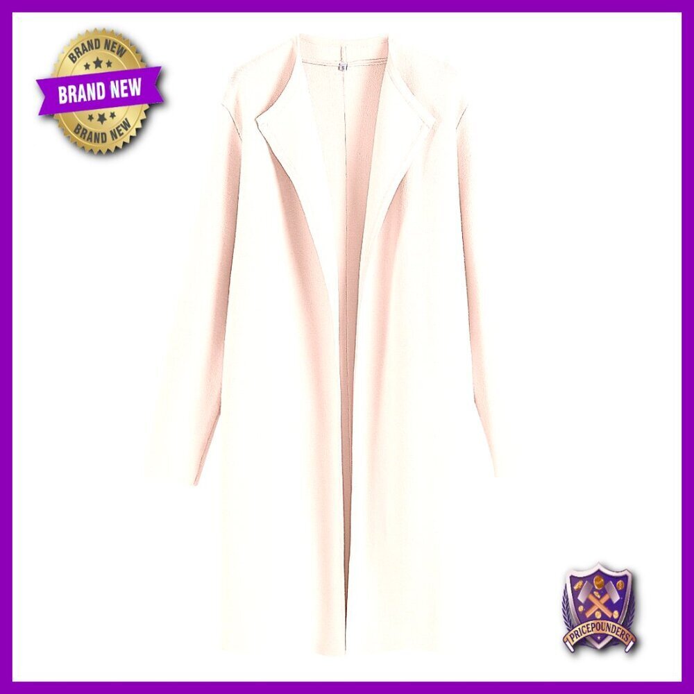 Oversized Knit Cardigan Blazer Lapel Long Warm Trench Coatigan Sweater